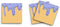 Sticky Notes 3 Pack, 3"x3", 50 Sheet Count Per Pad, Blue Dripping Ice Cream Sprinkles Waffle Cone Memo Pads