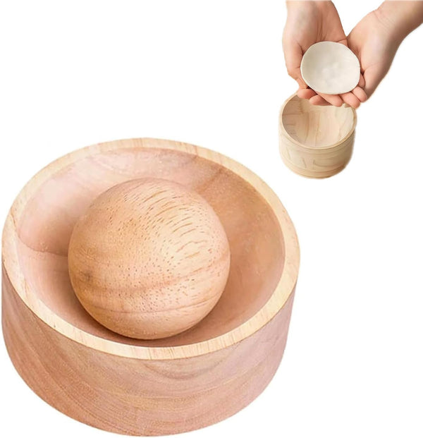 Generic Dumpling Wrapper Maker, Wooden Dumpling Skin Maker Round, Manual Dough Press, Made