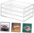 Hemobllo Clear Drawer Organizer Stylish Storage Case for Home Office and Cosmetic Essentials for Sundry Items