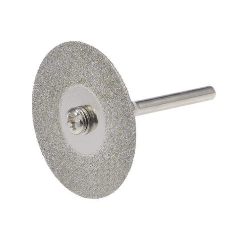 uxcell 10 Pcs Diamond Cutting Wheels, 30mm Cut Off Wheel with 2 Pcs Mandrels for Rotary Tool