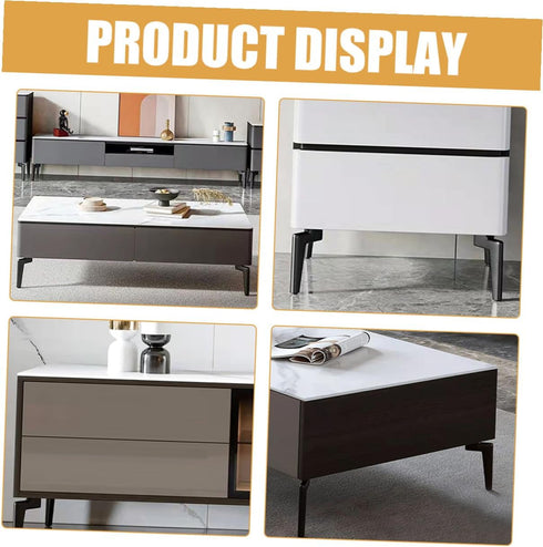 4pcs 14.5cm Metal Furniture Legs Gold Cabinet Sofa Legs Heavy Duty Replacement Round Base for Tv Stand Coffee Table