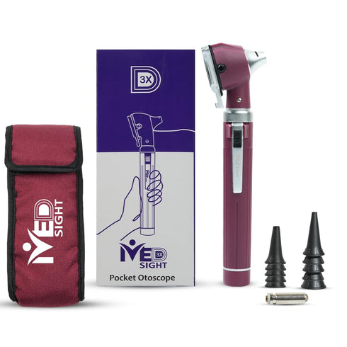 MeddSight Otoscope with Light, Fibre Optic Ear Scope for Kids & Adults, 3X