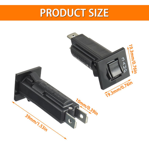 W28-XQ1A-3 Circuit Breaker 32V 3AMP; 2 Poles Snap-in Panel; 250V W28 Series (Pack of 2)