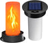 2 Pack Solar Light Replacement Top with Flickering Flame, Waterproof Solar Light