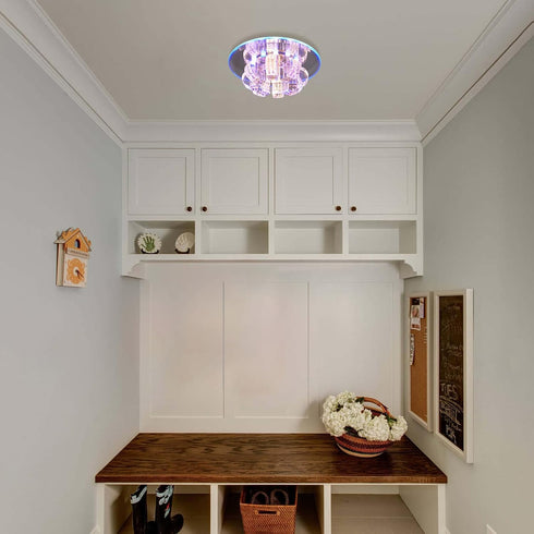 LIYUANJUN 9W Crystal Chandelier, LED Ceiling Lamp Adjustable Light Flush-Mounted Ceiling Fixtue Modern Chandelier