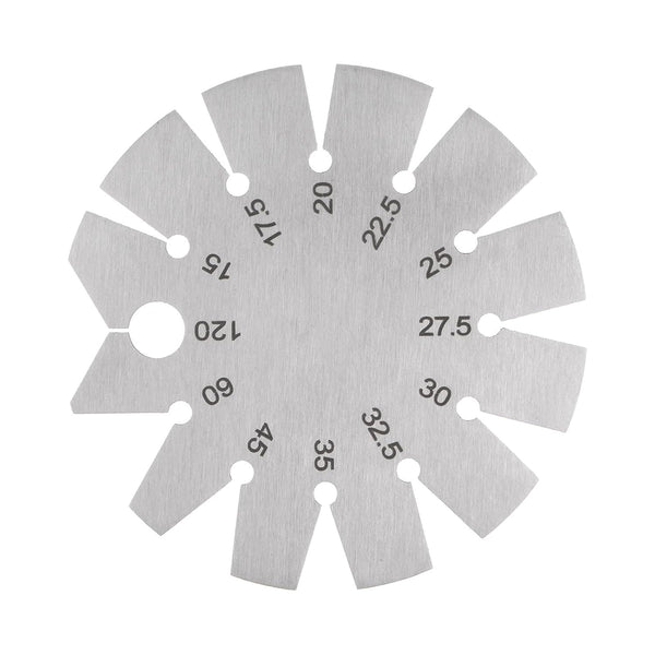 Bevel Gauge Stainless Steel Axe Angle Gauge, 15-120 Degree Knife Blade Angle Gauge for Checking