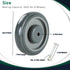 ATPEAM Shopping Cart Wheel Replacement Kit | 5" Diameter Polyurethane Stepped and Full Tread Face w/Double Ball Bearing Shopping Cart Wheel 1000 lbs Total Capacity, Pack of 4 (Gray) by ATPEAM