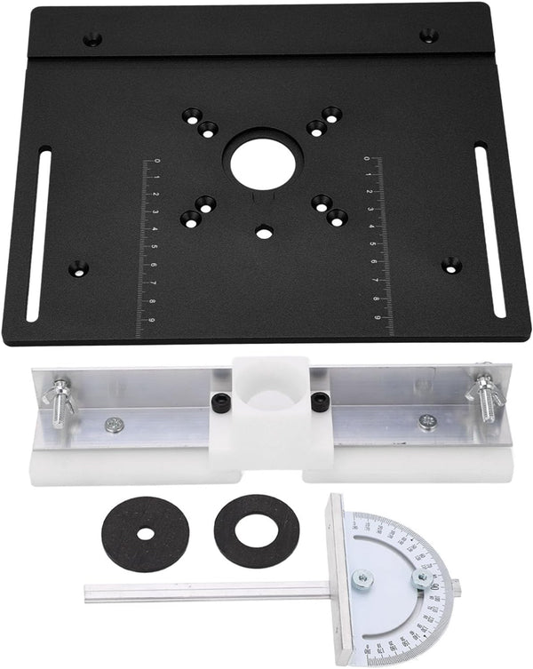 AQFNEB Aluminum Alloy Router Flip Board, Metal Woodworking Insert Base Plate for Router