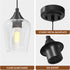 E26 VONLUCE Pendant Light Kitchen Island, Matte Black Pendant Light Fixture with Base & Adjustable Cable, Modern