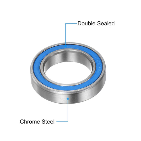 uxcell 2pcs 6804-2RS Deep Groove Ball Bearings, 20x32x7mm Rubber Sealed for TRX4 RC Cars