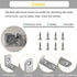24 3 90 Pcs L Bracket Size Corner Brace Stainless Steel Small Shelf Braces for Wood, Shelves, Wall Hanging Support