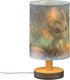 YYZZH Table Lamp Watercolor Dragon Baby Animal Nightstand Lamp with Wood Base Fabric Lamp Shade Bedside Desk Lamp