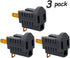 (3 Pack) 3-Prong to 2-Prong Adapter Grounding Converter Polarized 3 Pin to 2 Pin Power for wall Outlets Plugs, Grey