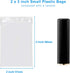 2" x 3" Plastic Bags - 200 Count, 2 Mil Transparent Resealable Zipper Poly Bags for Jewelry Supplies, Small Items