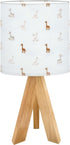 RAINFALLARING Tripod Table Lamp Cute Baby Giraffe Small Seamless Hand Drawn Nursery Animal