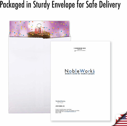 NobleWorks 40th Jumbo Birthday Greeting Card - Funny Card for 40 Year Olds, Milestone Notecard (8.5 x 11 Inch)