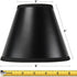 3x6x5 Black Parchment Gold-Lined Chandelier Candle Clip Lampshade - Perfect for chandeliers, foyer lights, and wall