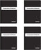 Oxford Poly Composition Notebook 4 Pack, Compact Size, 5 x 7 Inches, College Ruled, 80 Sheets, Black Covers