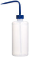 SP Bel-Art Narrow-Mouth 500ml Polyethylene Wash Bottles, Blue Polypropylene Cap, Pack of 6
