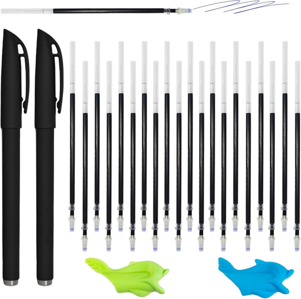 Generic 24Pcs Magic Pens & Refills for Magic Grooved Writing Practice, Disappearing Ink
