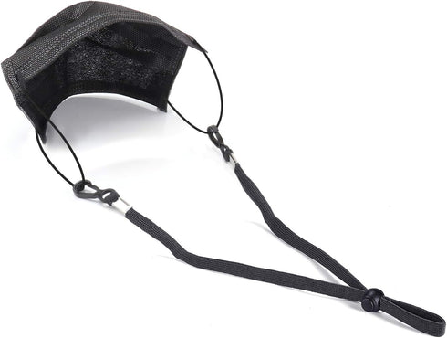 SHINKODA Adjustable Extra Long Mask Lanyard Neck Strap Hanger/Holder, Elastic Rope with Double Clips & Snap Button,