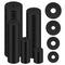 100pcs Flat Rubber Washers Assortment Kit, Heavy Duty Black Rubber Grommet for Household Appliances and Car Accessories