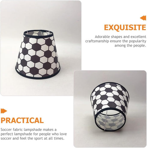 Uonlytech Fabric Lampshade Soccer Pattern Small Linen Lamp Shade Decorative Ceiling Lamp Shade for Home Bedroom Study
