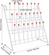 VILLCASE Lab Drying Rack - 24 Pegs Steel Wire Glassware Drying Rack for Laboratory Utensils