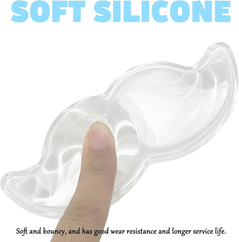 Elbow Gel Wrist Rest for Keyboard and Mouse Transparent White Mustache Pad Cushion Ergonomic Cute Clear Cool Mouse