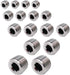 Metalwork 304 Stainless Steel Pipe Fitting Assortment Kits - 5 Sizes, 16 Pcs, Hex Countersunk Plug