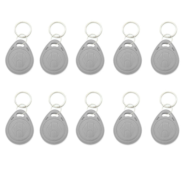 SEIWEI 10pcs Plastic 125KHZ Rewritable Writable ID Cards Keyfobs RFID Copy Key Tags