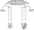 1751 Set 6, 4 Inch Creative Hobbies - of Tall White Plastic Candle Covers Sleeves Chandelier Socket Covers ~Candelabra