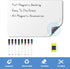 Magnetic Whiteboard for Fridge, Refrigerator Dry Erase Board, Small White Board with 8 Markers and 1 Eraser, 12 x 8 Inches by HOMiDEK