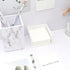 NatSumeBasics White Sticky Note Holder, 3x3 Inch Self Stick Notes Cube Dispenser for Office Home School