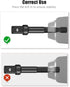 3/8 Impact Adapter, 10 Pack 3/8 Socket Adapter, 1/4 Inch to 3/8 Socket Adapter Kit for Impact Driver, Automotive DIY