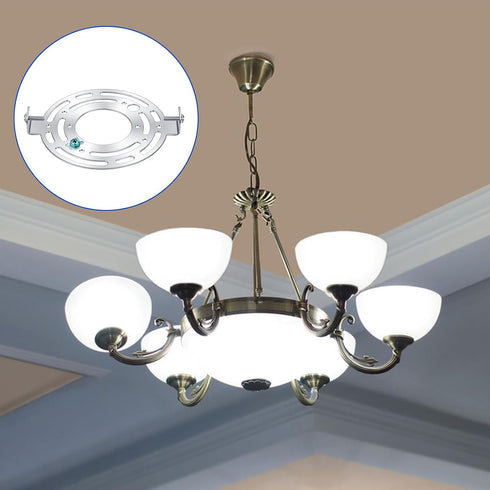 Eldraqth 125mm /4.9 Inches Light Fixture Mounting Bracket, Round Light Crossbar with Screws and Nuts Heavy Duty Ceiling