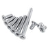 100Pcs/Bag M3 Machine Screws, 9 Types M3 Flat Head Stainless Steel SS304 Machine Countersunk Screw Bolt