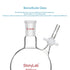 stonylab Borosilicate Glass Reaction Flask, Single-Neck with 24/40 Joint and PTFE Stopcock Valve, 500 ml