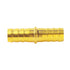 Brass 1/4" Hose Barb Splicer Mender - Pack of 2 Barbed Coupler Round Union Adapter