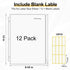 KTRIO 12 Pack Zipper Binder Pocket, Letter Size Clear PVC Loose Leaf Pouch for 3 Ring Binder Document Storage