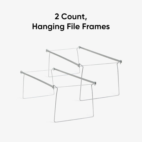 Smead Steel Hanging File Folder Frame, Letter Size, Adjustable Length 23" to 27", Gray