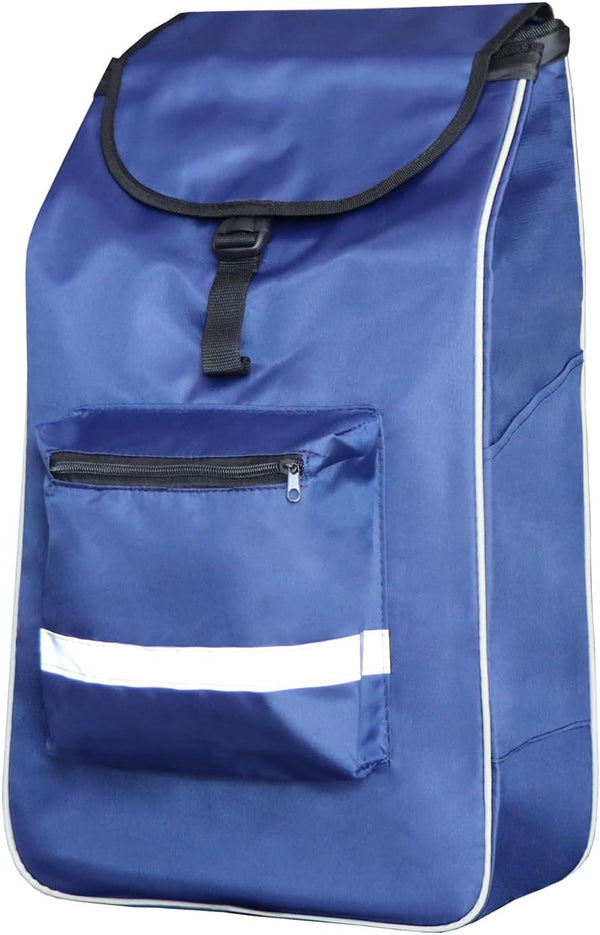 Bornfornice Replacement Bag for Shopping Cart - Waterproof Trolley Bags, 11.8inx7.5inx21.6in (Blue)