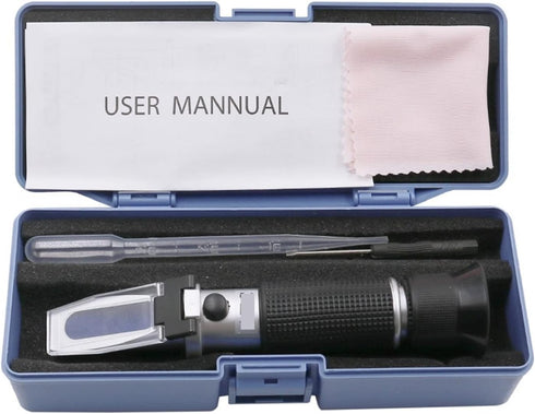 VGVGV 0-32% Brix Refractometer, Handheld Refractometer Sugar Concentration Meter Densimeter Brix Saccharimeter Sugar