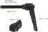 6pcs Adjustable Clamping Lever Handles M8 x 60mm Male Thread Bolt Knobs Rotating Screw Locking Quick Release Ratchet Push Button Handle, Black by HARFINGTON