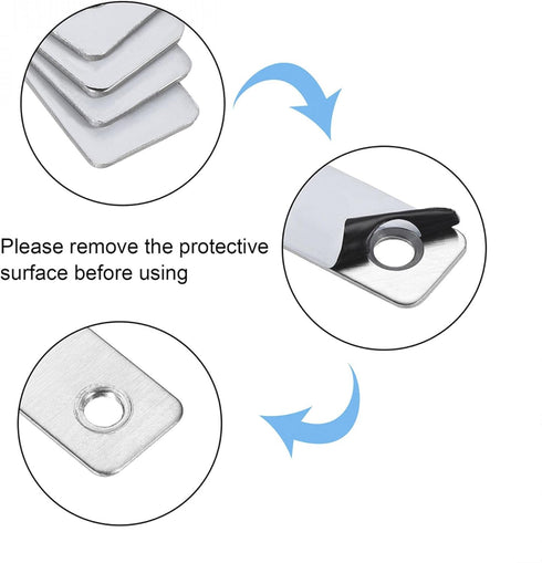 uxcell Flat T Shape Repair Mending Plate, 50mmx50mm Stainless Steel Joining Bracket Support Brace, Pack of 5