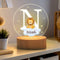 callie Acrylic Night Light Name Plate Personalized, Custom Cute Forest Animals with