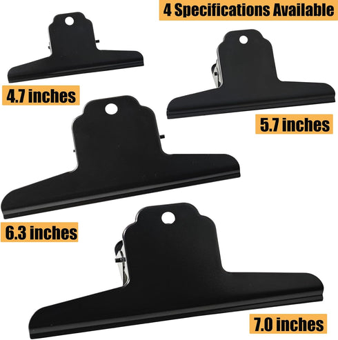 Large Metal Bulldog Clips, 10 PCS Large Binder Clips for Food Bags, Work, Art, Office