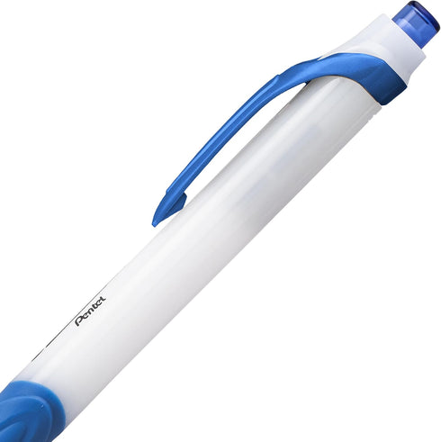 Pentel GlideWrite Ballpoint Pen with TechniFlo Ink, (1.0mm) Medium Line, Light Blue Ink, Box of 12 (BX910-S1)