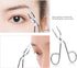 Seadiquiet Tweezers,Elbow Silver Stainless Steel Eyebrow Scissors Pliers Clip Scissors,Flat Tip Tweezers Hair Plucker