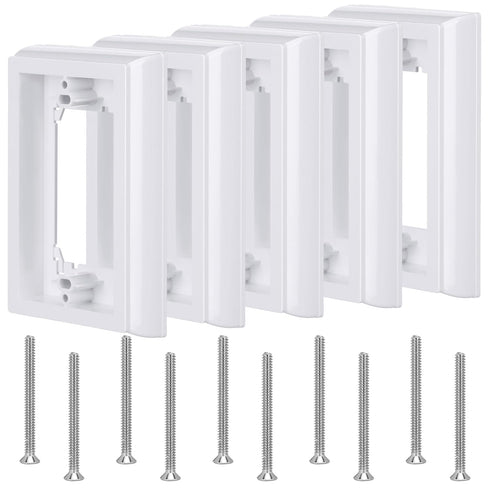 Kanayu 5 Pieces Electrical Box Extender, Shallow Surface Box Extender, Non Metallic, 1 Gang, White